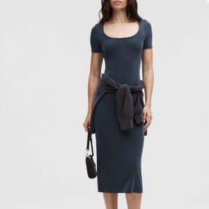 NWT Lululemon Drapey Softstreme Scoop Neck Midi Dress
